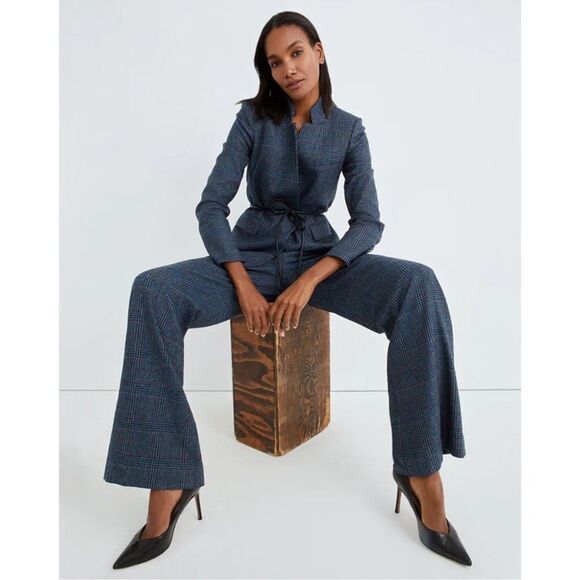 NWT VERONICA BEARD TONELLI PANT BLUE MULTI SIZE 14 - Picture 1 of 4